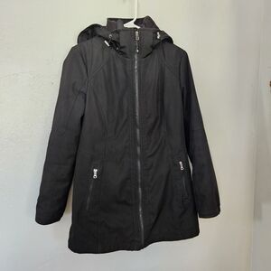 Jessica Simpson Women's Medium Black Black Twofer Coat Jacket 2-in-1 Winter